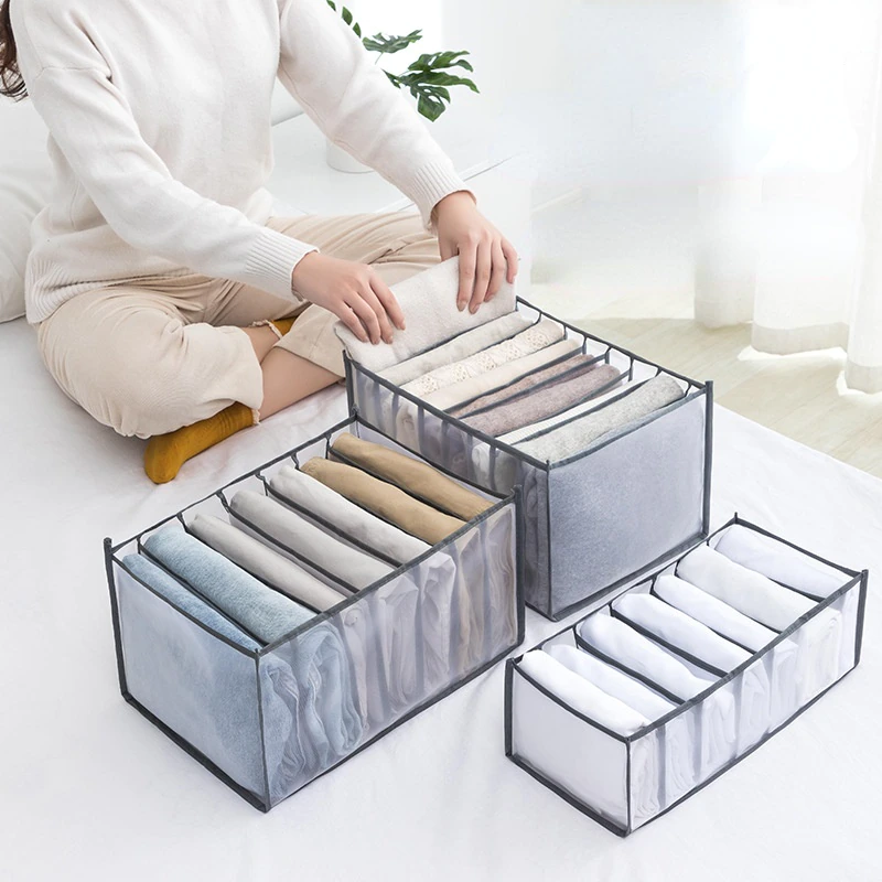 Mingtuo Clothes jeans storage box magic drawer clothes separation bag foldable partition box separate storage basket