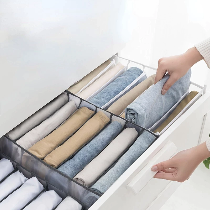 Mingtuo Clothes jeans storage box magic drawer clothes separation bag foldable partition box separate storage basket