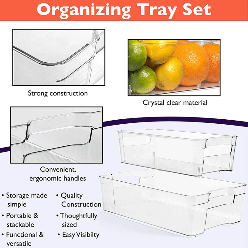 Fridge storage containers pantry kitchen plastic storage boxes bins fridge organizer sets kitchen food storage containers