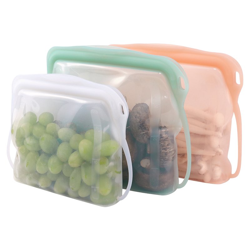 Manufacturer Cheap Price Reusable Sealing Keep Fresh Silicone Sandwich Food Storage Bags and Container Pouch for Travel Camping