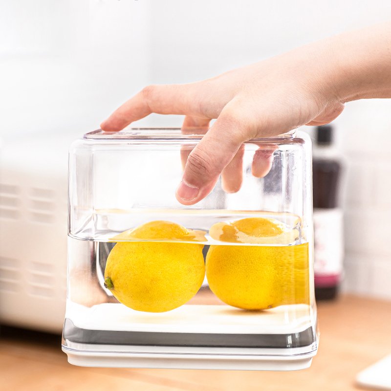 800ml 1300ml 2400ml White Grey Glass Food Storage Containers Plastic Jars for Dry and Fresh Food Water Storage