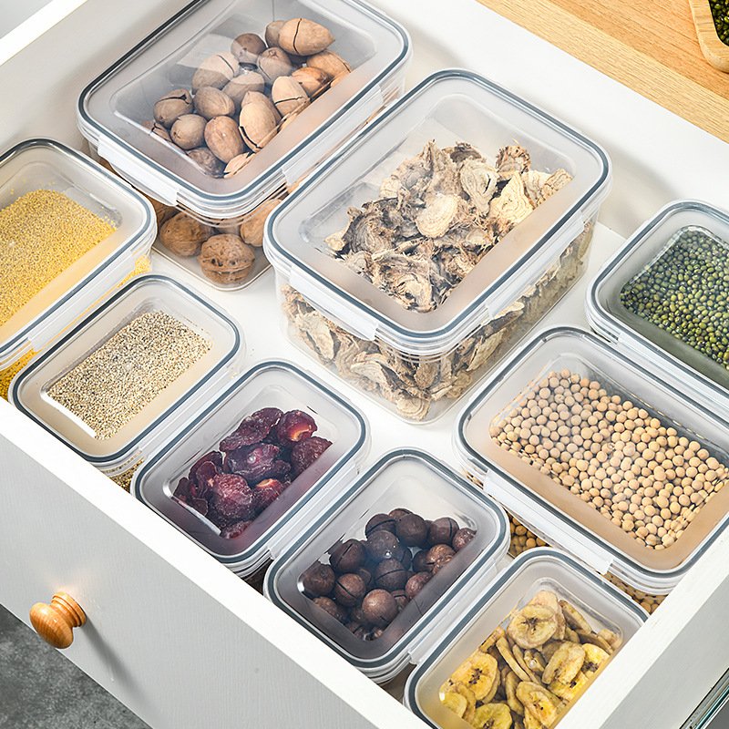 Three-Piece Plastic Fresh-Keeper Set Microwave Safe Food Storage Box Kitchen Refrigerator Special Fruit Vegetable Juice Water