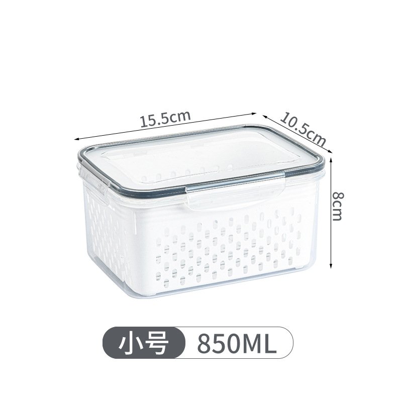 Three-Piece Plastic Fresh-Keeper Set Microwave Safe Food Storage Box Kitchen Refrigerator Special Fruit Vegetable Juice Water