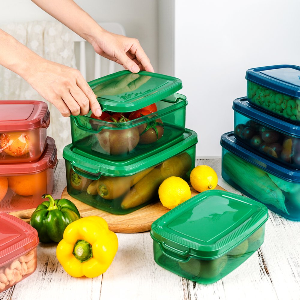 Eco Friendly Reusable Keeper Meal Prep Airtight Microwave Safe Kitchen Plastic Organizer Box Food Storage Container With Lids