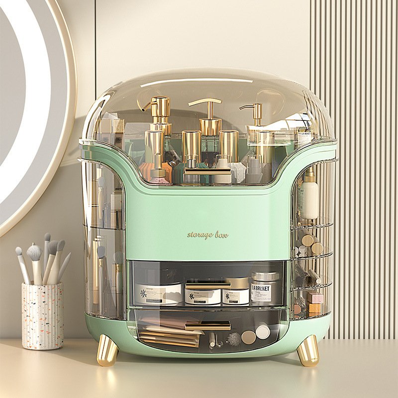 Multifunctional Makeup Jewelry Skincare Product Storage Box Transparent Dustproof Waterproof Desktop Storage Box