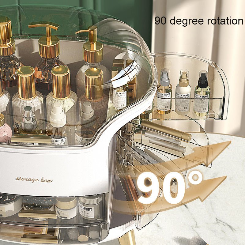 Multifunctional Makeup Jewelry Skincare Product Storage Box Transparent Dustproof Waterproof Desktop Storage Box