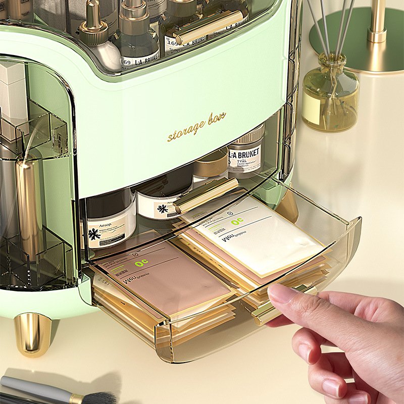 Multifunctional Makeup Jewelry Skincare Product Storage Box Transparent Dustproof Waterproof Desktop Storage Box