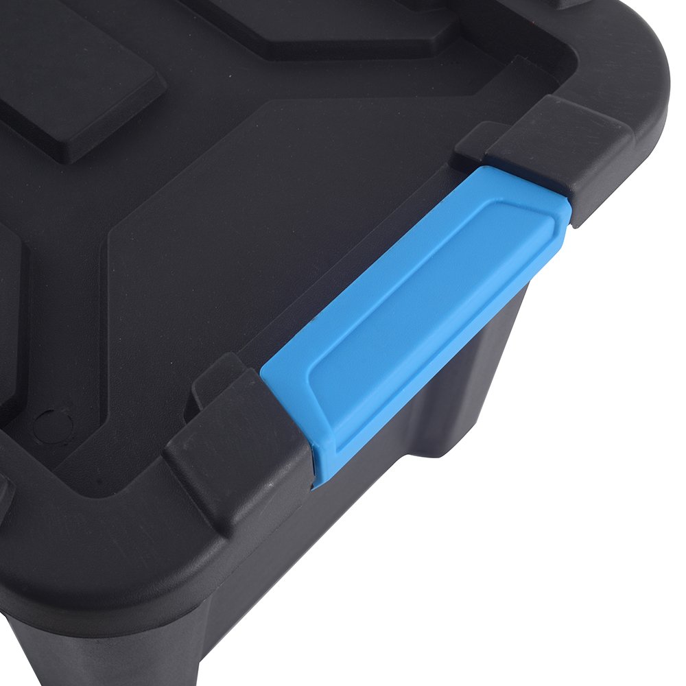 Stackable colorful 40l heavy duty plastic storage box with handle