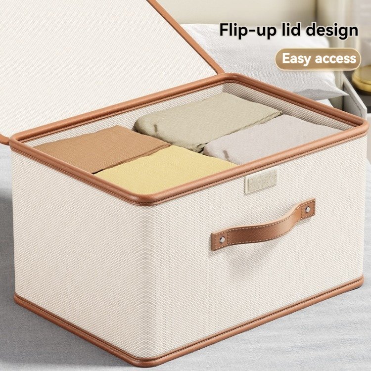 Stackable Oxford Fabric Wardrobe Drawer Sock Underwear Organizer with Lid for Pants Jeans Clothes Storage