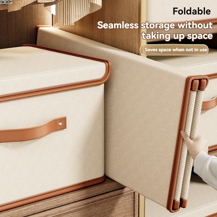 Stackable Oxford Fabric Wardrobe Drawer Sock Underwear Organizer with Lid for Pants Jeans Clothes Storage