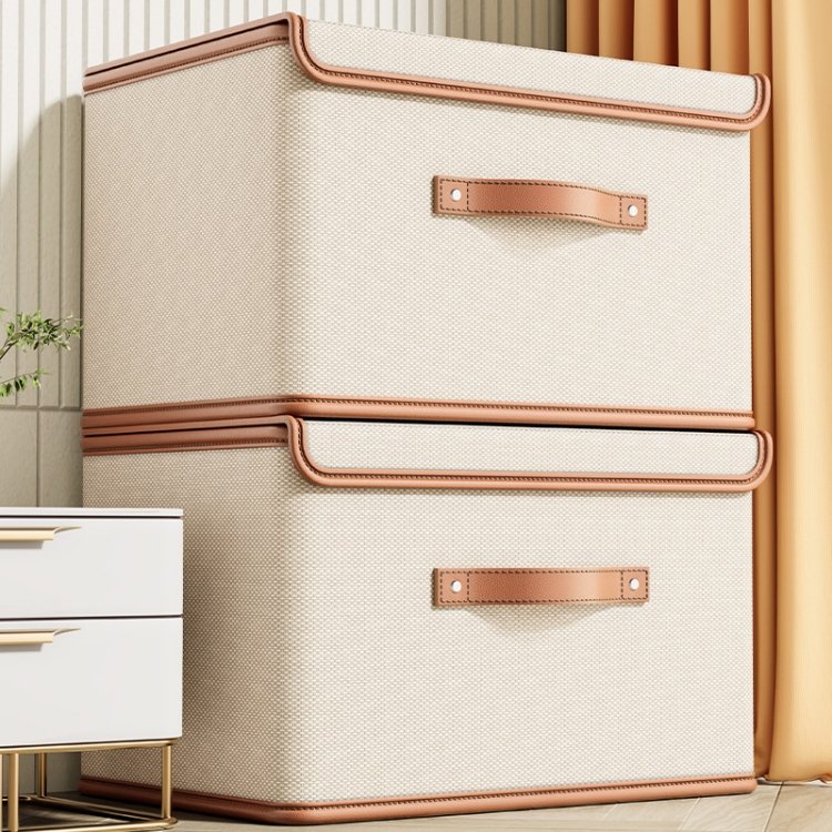 Stackable Oxford Fabric Wardrobe Drawer Sock Underwear Organizer with Lid for Pants Jeans Clothes Storage