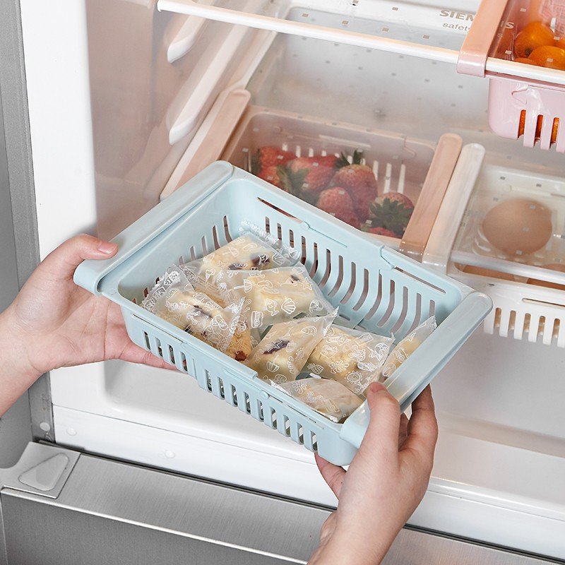 Pull Out Plastic Storage Sorting Refrigerator Organizer Bins