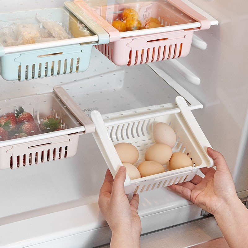 Pull Out Plastic Storage Sorting Refrigerator Organizer Bins