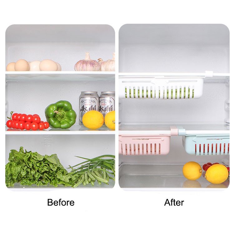 Pull Out Plastic Storage Sorting Refrigerator Organizer Bins