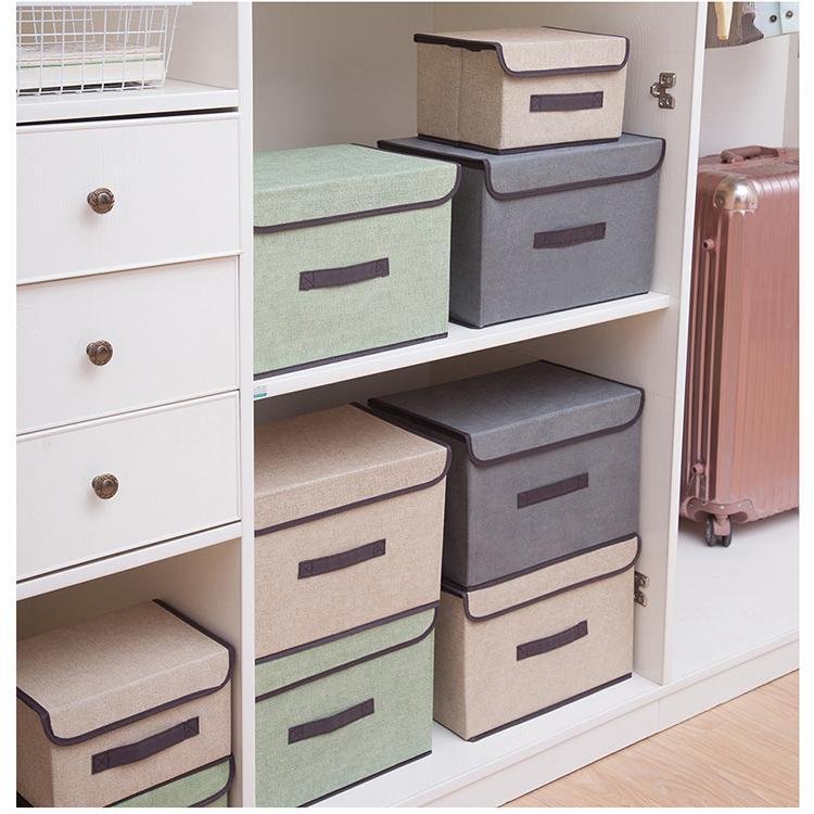 Eco-friendly Non Vowen Foldable Fabric Storage Organizer Dust-proof Collapsible Clothes Toys Storage Box and Bins
