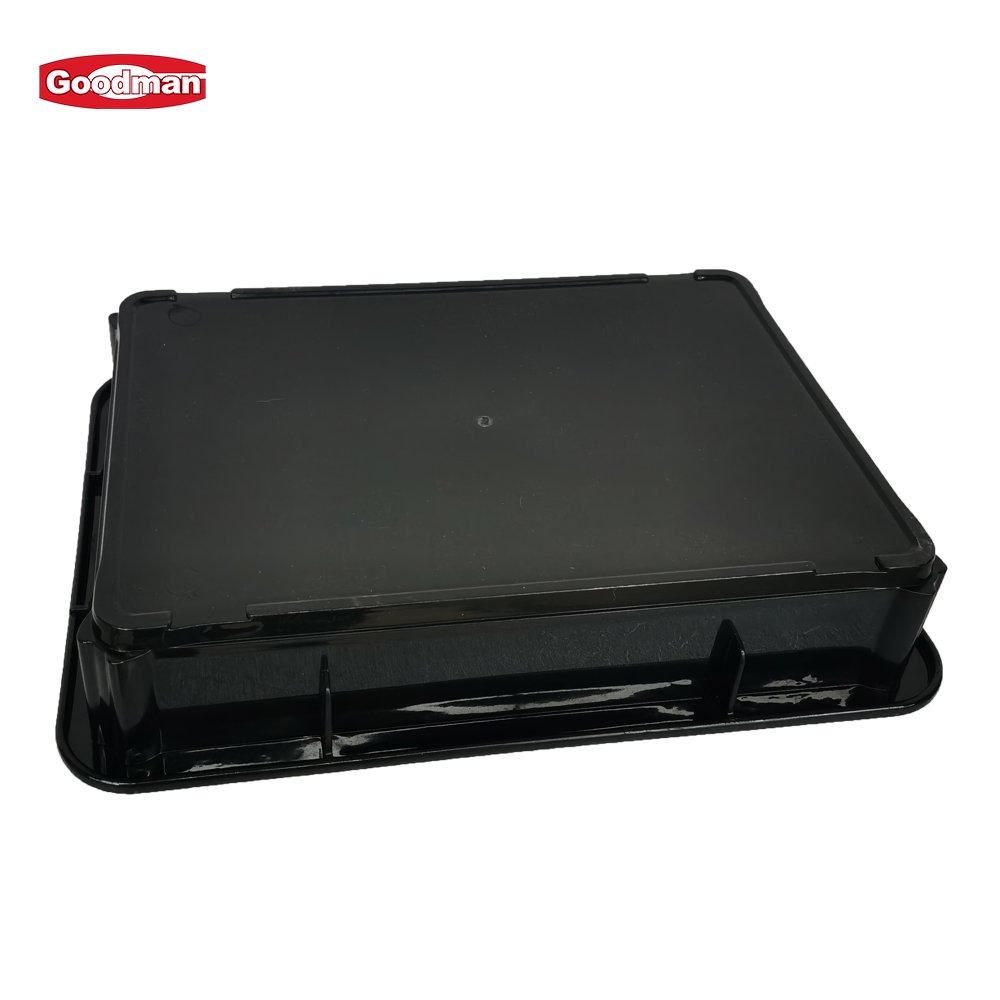 Customized Color Black Dough Tray Storage Container Plastic Pizza Proof Dough Proofing Box
