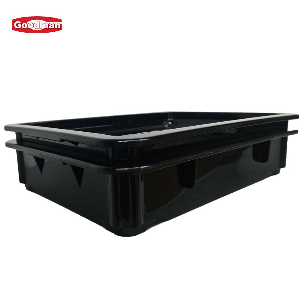 Customized Color Black Dough Tray Storage Container Plastic Pizza Proof Dough Proofing Box