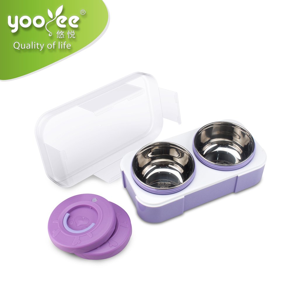 Bento Lunch Boxes for Adults Round bowls BPA Free Leak-proof 2 Compartments Storage Boxes & Bins
