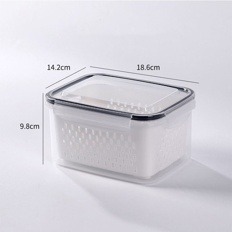 pantry organizer square refrigerator organizer food storage container with strainer