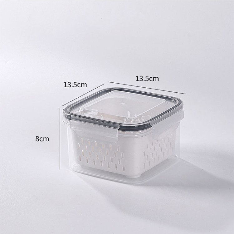 pantry organizer square refrigerator organizer food storage container with strainer