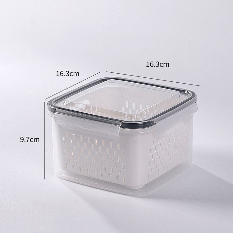 pantry organizer square refrigerator organizer food storage container with strainer