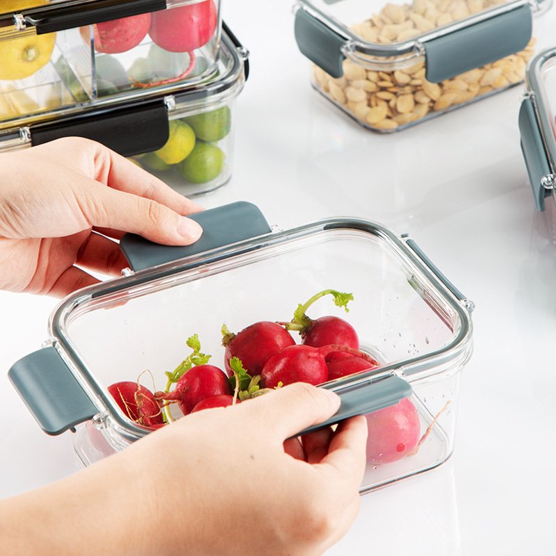 1100 ML Refrigerator Food Storage Box Lunch Box Kitchen Pantry Organizer Refrigerator Crisper Container