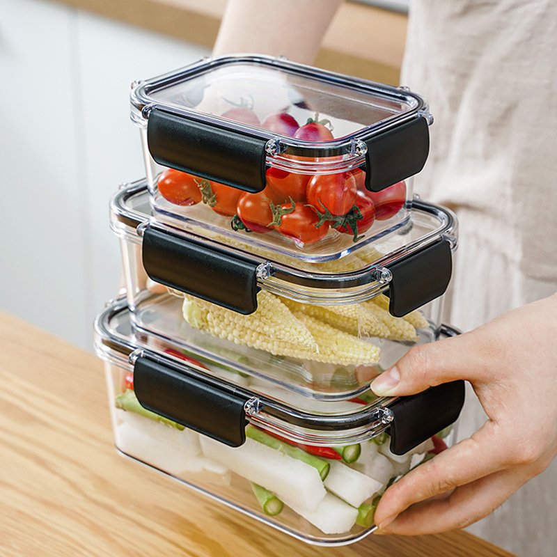 1100 ML Refrigerator Food Storage Box Lunch Box Kitchen Pantry Organizer Refrigerator Crisper Container