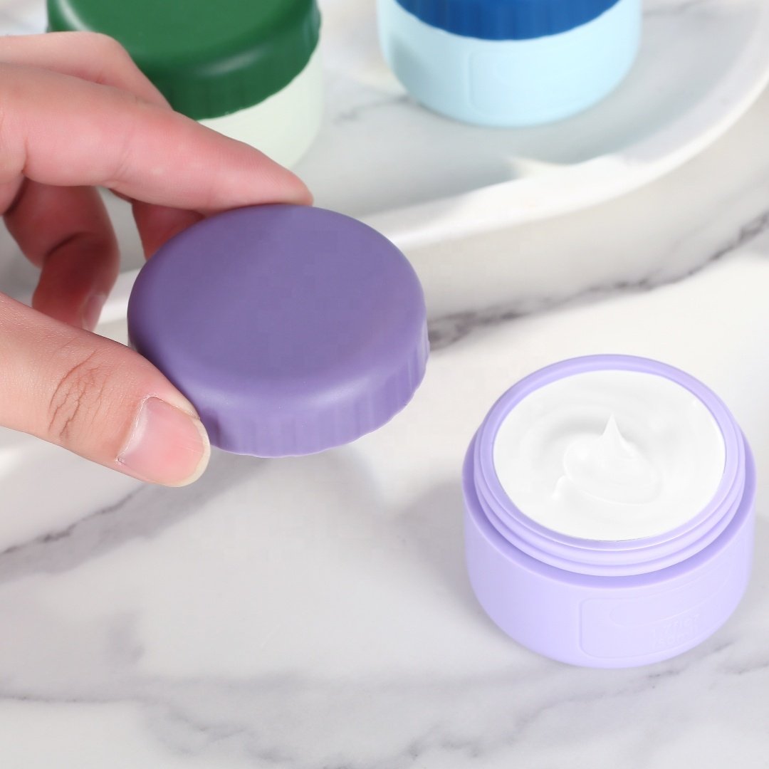 New 50g Face Cream Bottle Portable Cosmetic Lotion Bottle with Silica Gel Trial Sample Box Storage Boxes & Bins