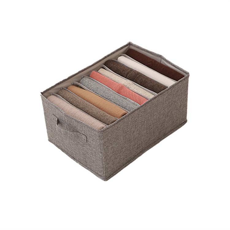 Foldable Compartment Jeans Storage Box Closet Wardrobe Clothes 7 Grids Divider Drawer Underwear Organizer