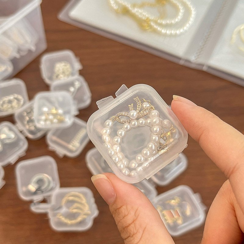 Clear Plastic Mini Rectangle Storage Boxes for Jewelry Container for Earrings Rings Beads Small Item Collections