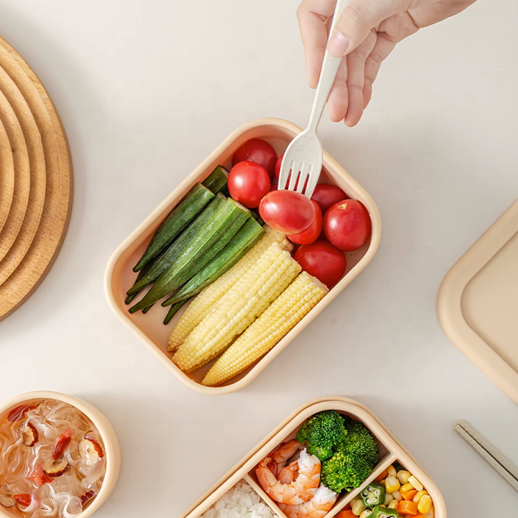 High Quality Eco Friendly Food Grade Silicone Food Storage Containers Bento Lunch Box For Kid