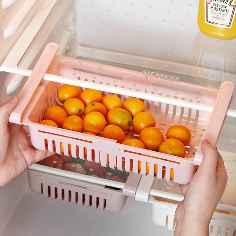 Home refrigerator Fresh-Keeping Partition Layer Kitchen Sorting Storage Box Creative Classification Shelf Storage Basket