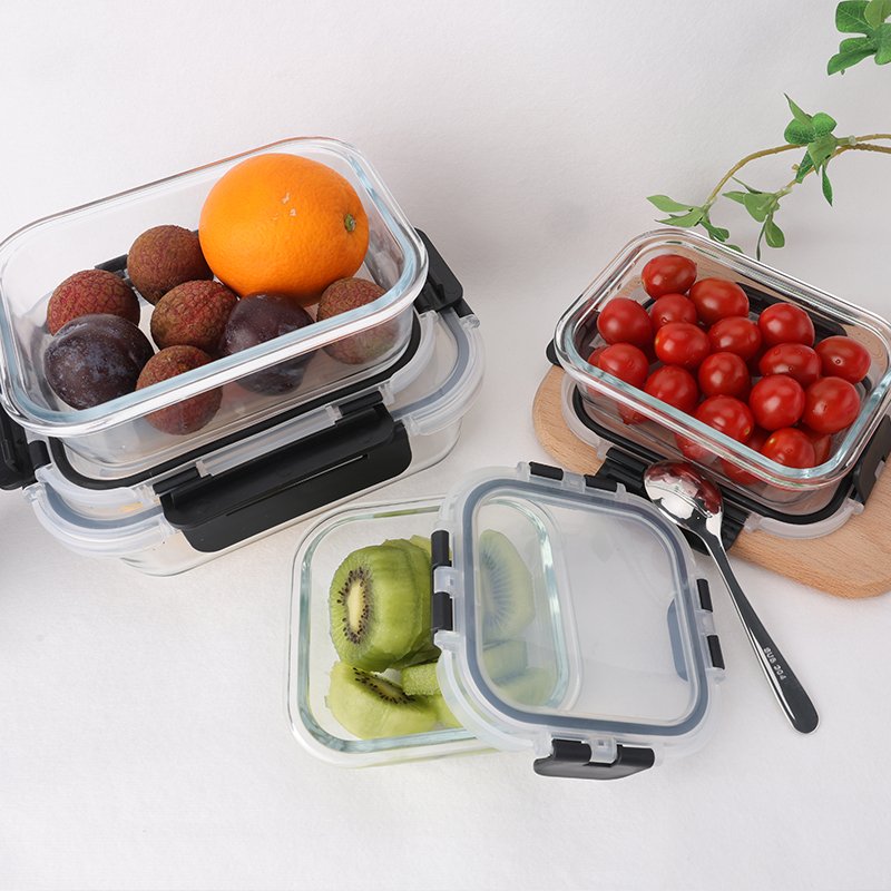 JM Food Packaging Food Glass Containers Eco-Friendly Glass Lunch Box With Lid