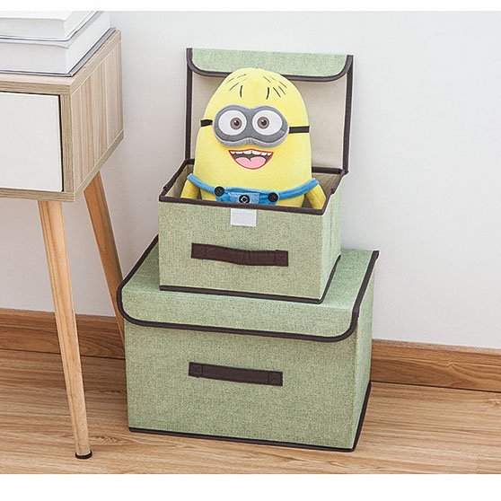 Foldable Home Sundries Toys Storage Basket Toys Storage Cube Cabinet Underwears Toys Storage Box with Lid