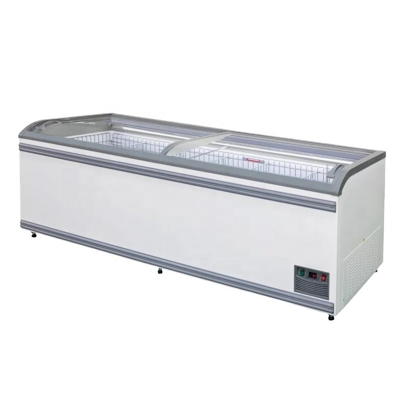 Kenkuhl ZP21 Glass Door Island Display Freezer Supermarket Freezer For Frozen food