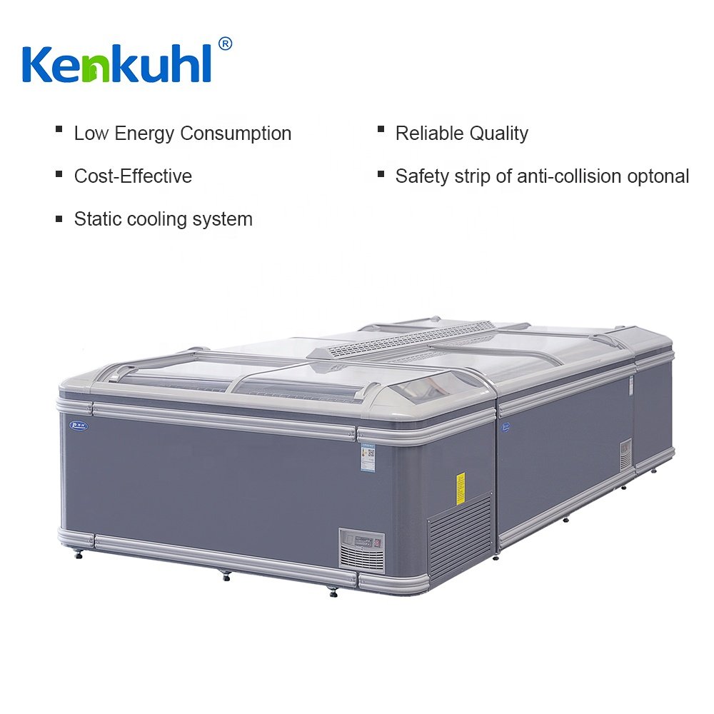 Kenkuhl ZP21 Glass Door Island Display Freezer Supermarket Freezer For Frozen food