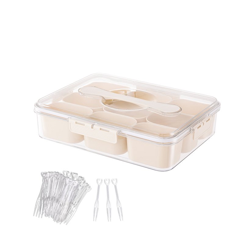 Divided Storage Box Snackle Box Charcuterie Container Portable Snack Platters Transparent Container for Sweets Fruits Trail Mix