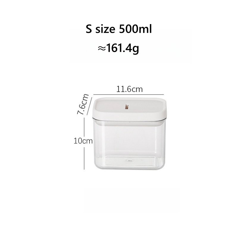 Wewin Modern Design Clear Plasti cPET Airtight Food Storage Container with Glossy Rectangle Jar with Lid