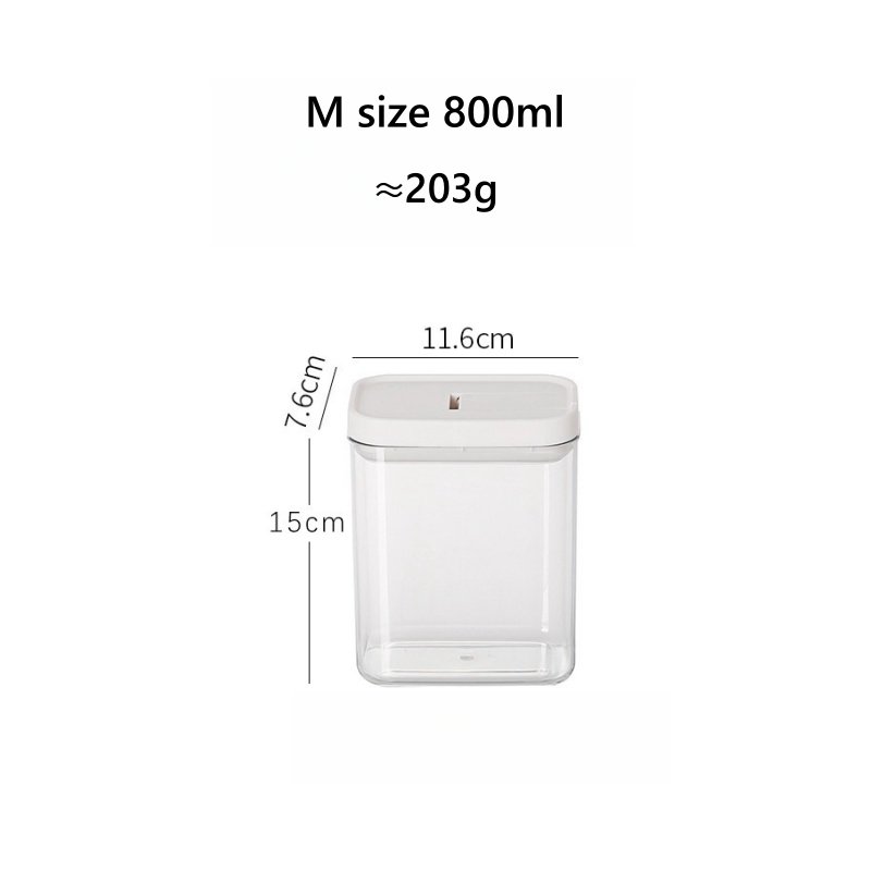 Wewin Modern Design Clear Plasti cPET Airtight Food Storage Container with Glossy Rectangle Jar with Lid