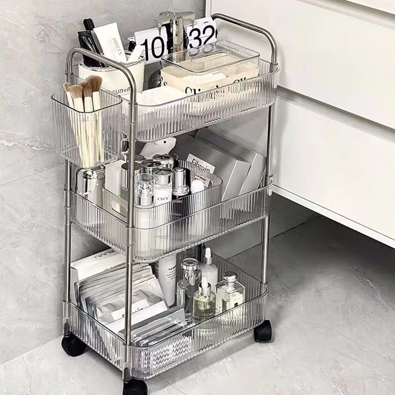 Customized Bedroom Classroom Office Supplies Organizer Storage Cart Trolley 3 Tier Storage Rolling Cart With Drawers