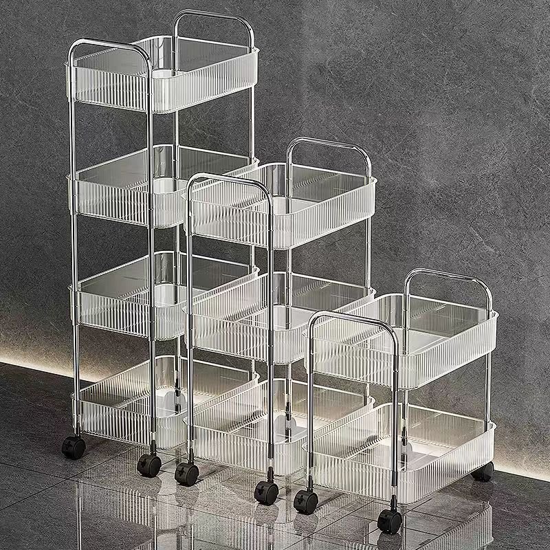 Customized Bedroom Classroom Office Supplies Organizer Storage Cart Trolley 3 Tier Storage Rolling Cart With Drawers