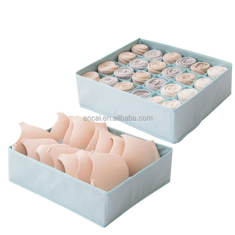 Sock Underwear Organizer Dividers Fabric Foldable Cabinet Closet Organizers and Storage Boxes for Storing Socks Underwear