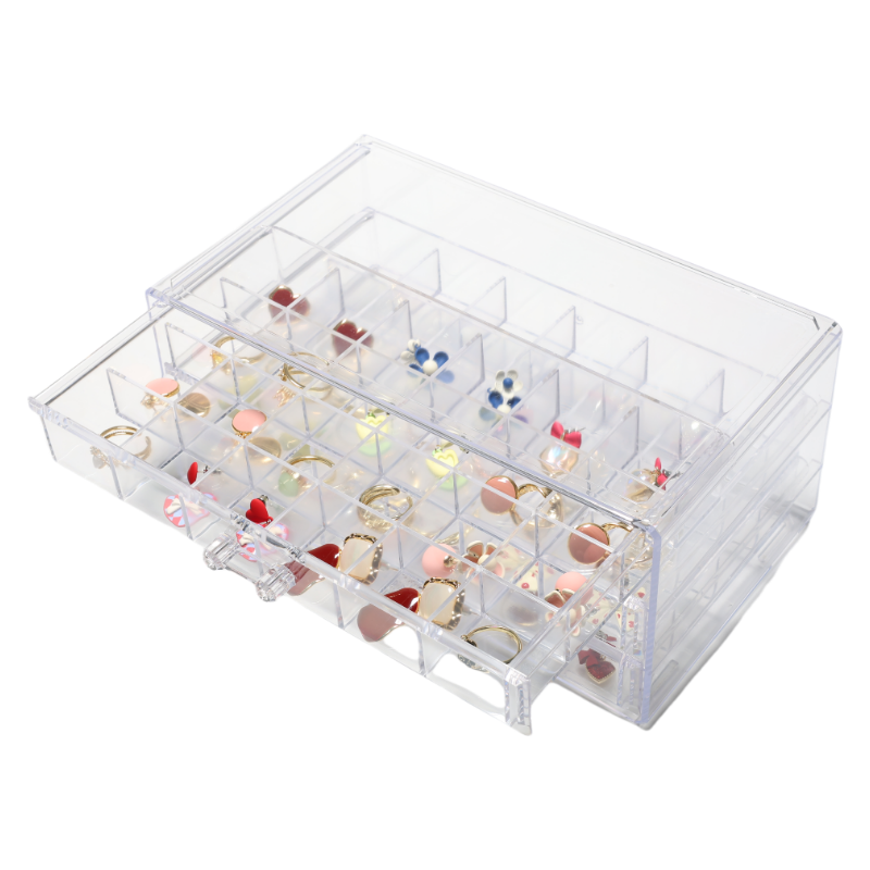 Adjustable Plastic 72 Grids Compartment Storage Box Buttons Eyelets Storage Case for Jewelry Earrings Other Small Items
