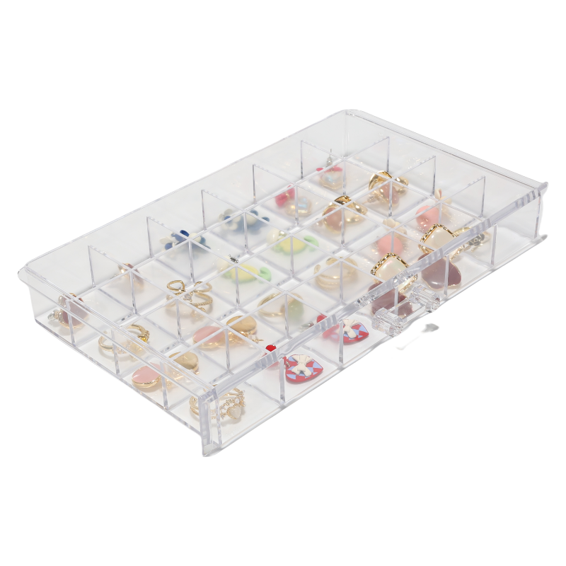 Adjustable Plastic 72 Grids Compartment Storage Box Buttons Eyelets Storage Case for Jewelry Earrings Other Small Items