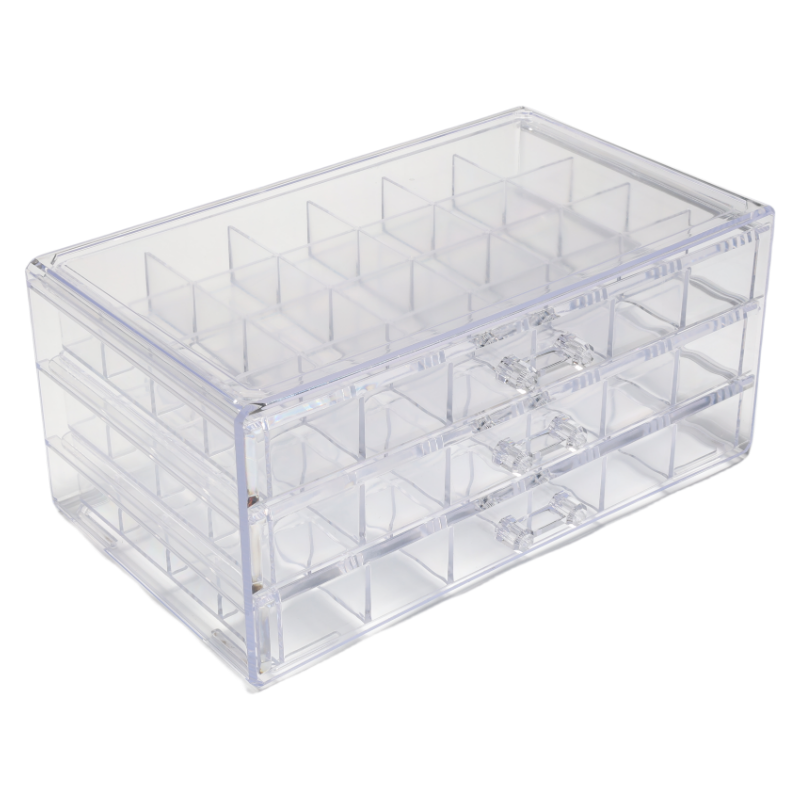 Adjustable Plastic 72 Grids Compartment Storage Box Buttons Eyelets Storage Case for Jewelry Earrings Other Small Items