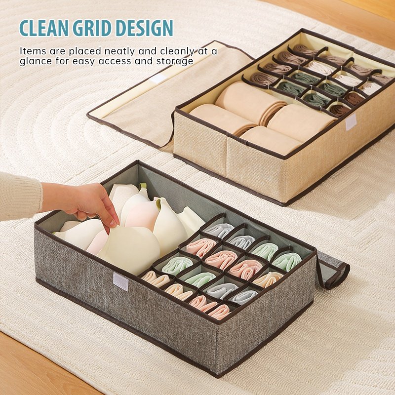 Custom High Quality Household Clothes Organizer Closet Underwear Socks Storage Organizer Wardrobe Storage Boxe For Underwear