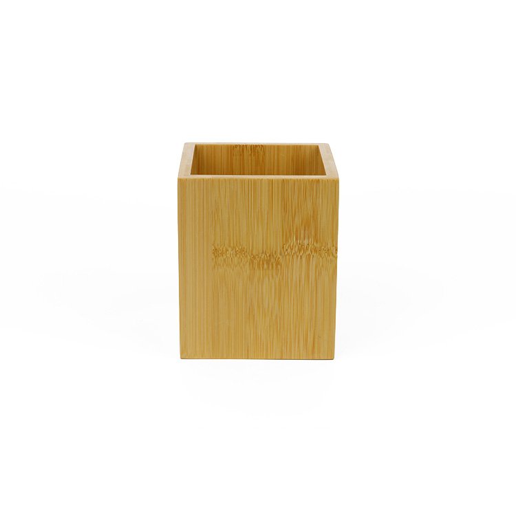 Wholesale Small Bamboo Square Box Toothbrush Case No Lid Daily Storage