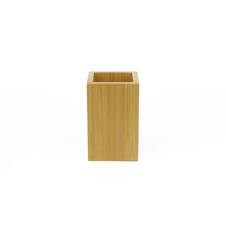 Wholesale Small Bamboo Square Box Toothbrush Case No Lid Daily Storage