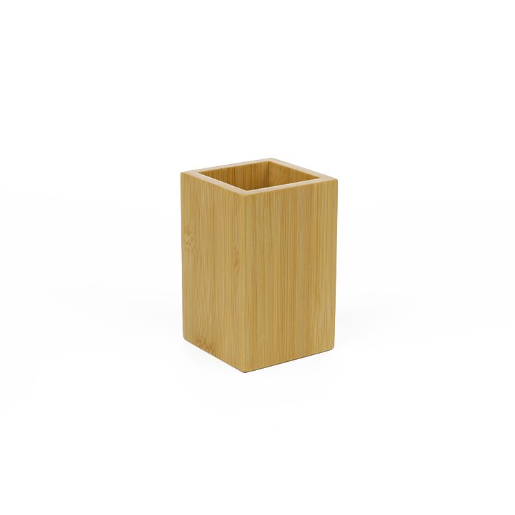 Wholesale Small Bamboo Square Box Toothbrush Case No Lid Daily Storage