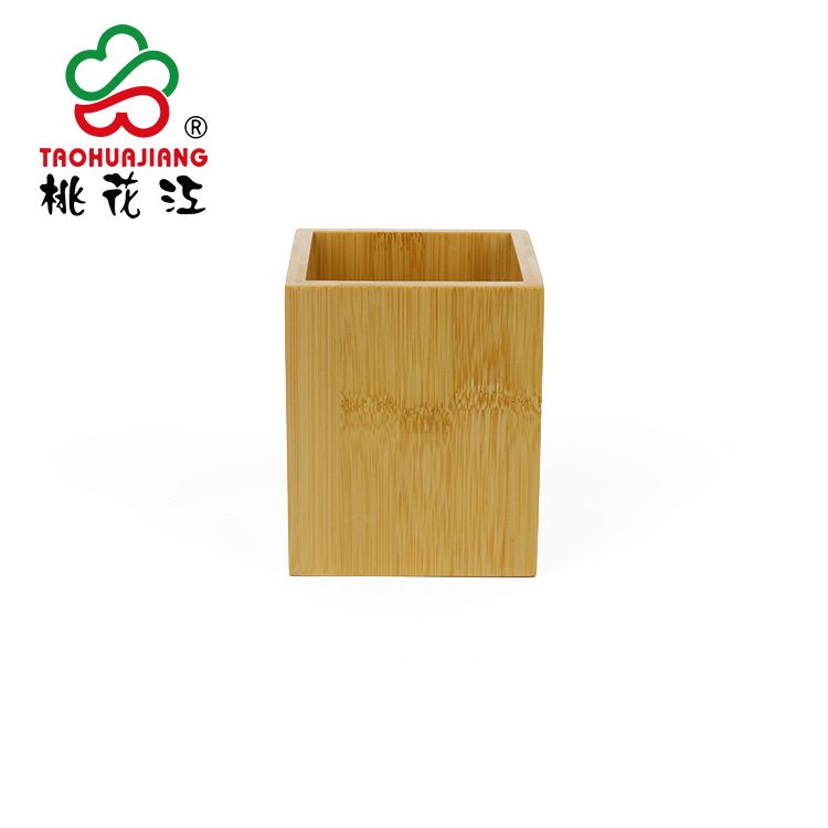 Wholesale Small Bamboo Square Box Toothbrush Case No Lid Daily Storage